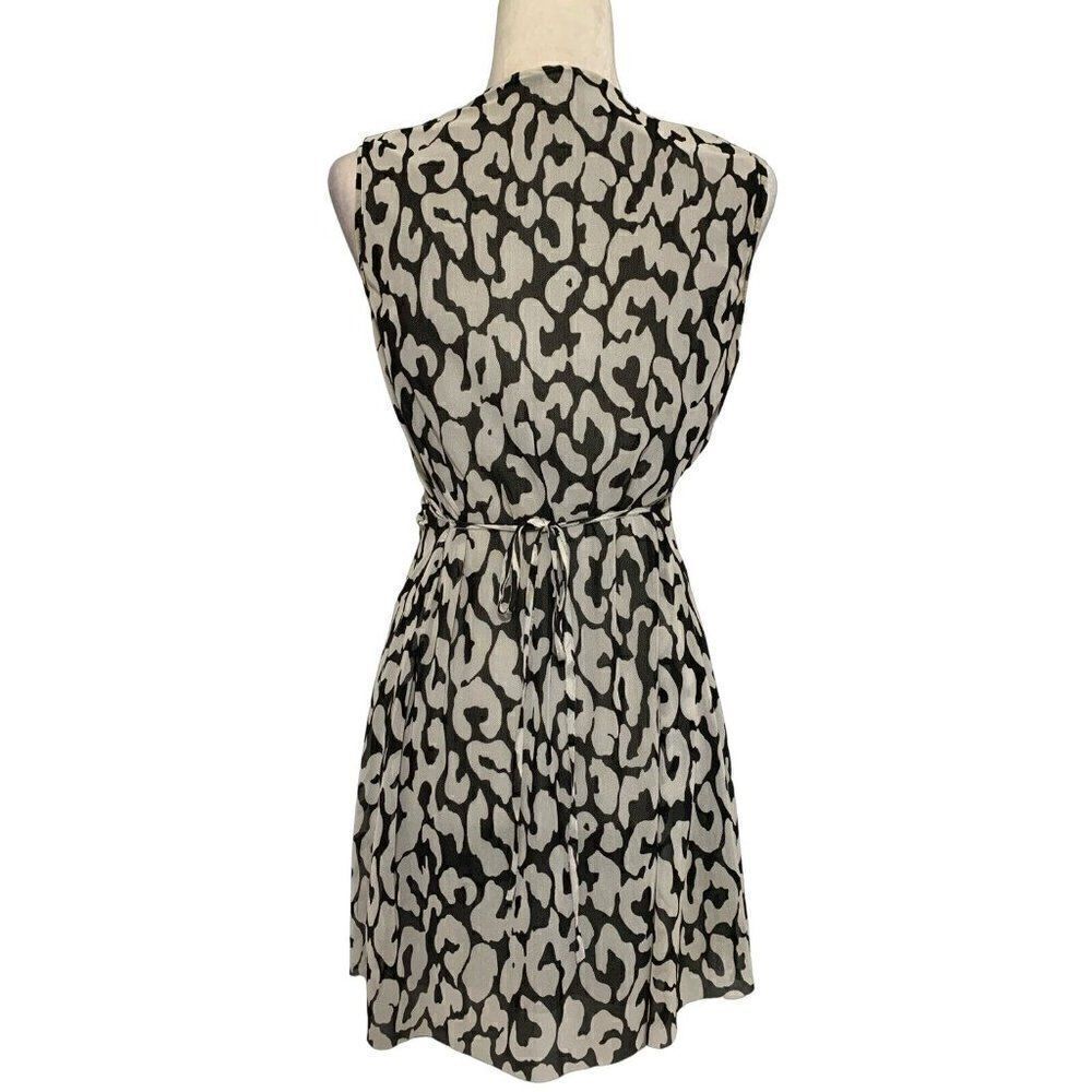 alberto makali womens black white v neck mini dress medium - Picture 2 of 7